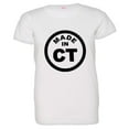 thumbnail image 1 of PleaseMeTees™ Womens From Born Made In Connecticut CT Logo Label HQ Tee, 1 of 1