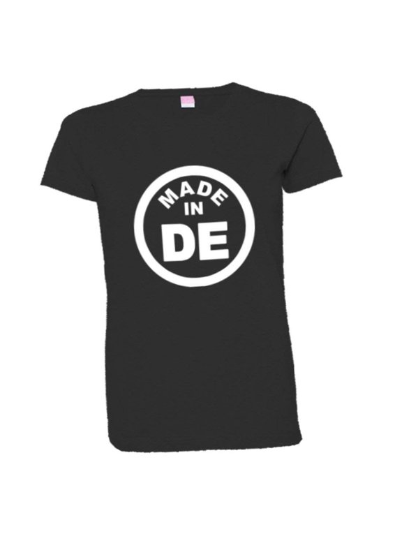 ™ Womens From Born Made In Delaware DE Logo Label HQ Tee