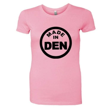 PleaseMeTees™ Womens From Born Made In Denver CO Logo Label Tag HQ Tee
