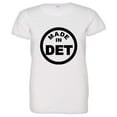 thumbnail image 1 of PleaseMeTees™ Womens From Born Made In Detroit MI Logo Label Tag HQ Tee, 1 of 1