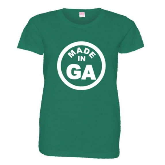 PleaseMeTees™ Womens From Born Made In Georgia GA Logo Label Tag HQ Tee