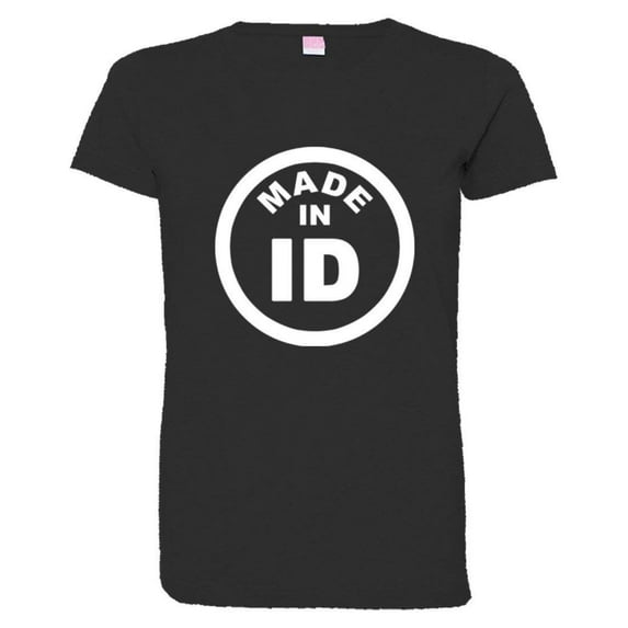 PleaseMeTees™ Womens From Born Made In Idaho Potato ID Logo Label HQ Tee