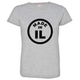 thumbnail image 1 of PleaseMeTees™ Womens From Born Made In Illinois IL Logo Label Chi Tee, 1 of 1