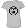 thumbnail image 1 of PleaseMeTees™ Womens From Born Made In Iowa IA Logo Label Tag HQ Tee, 1 of 1