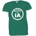 thumbnail image 1 of PleaseMeTees™ Womens From Born Made In Iowa IA Logo Label Tag HQ Tee, 1 of 1