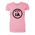 thumbnail image 1 of PleaseMeTees™ Womens From Born Made In Iowa IA Logo Label Tag HQ Tee, 1 of 1