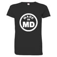 thumbnail image 1 of PleaseMeTees™ Womens From Born Made In Maryland MD Logo Label HQ Tee, 1 of 1