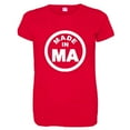 thumbnail image 1 of PleaseMeTees™ Womens From Born Made In Massachusetts MA Logo Label HQ Tee, 1 of 1