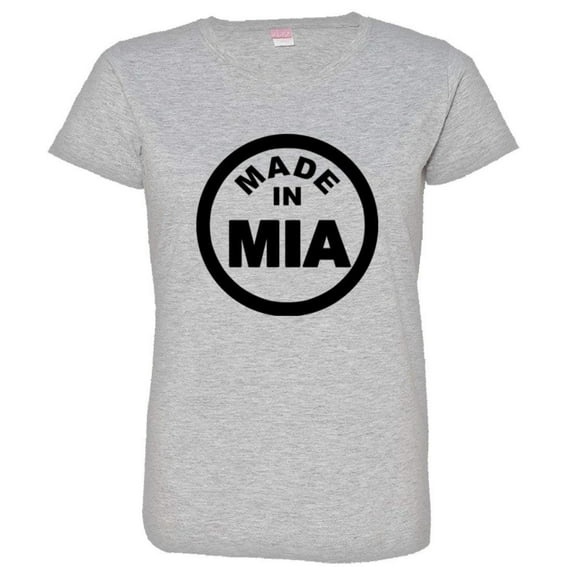 PleaseMeTees™ Womens From Born Made In Miami FL Florida Logo Label HQ Tee