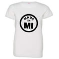 thumbnail image 1 of PleaseMeTees™ Womens From Born Made In Michigan MI Logo Label HQ Tee, 1 of 1