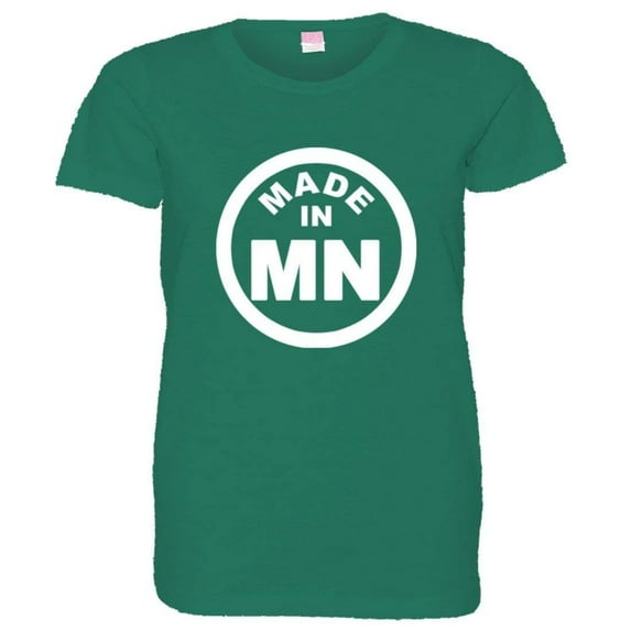 PleaseMeTees™ Womens From Born Made In Minnesota MN Logo Label HQ Tee