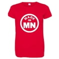 thumbnail image 1 of PleaseMeTees™ Womens From Born Made In Minnesota MN Logo Label HQ Tee, 1 of 1