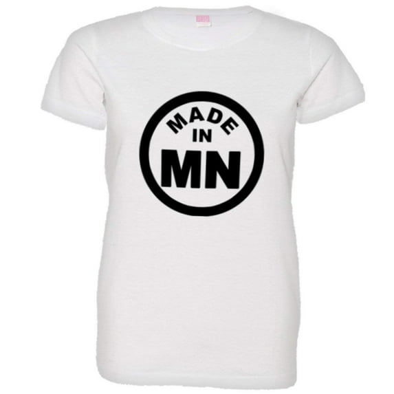 PleaseMeTees™ Womens From Born Made In Minnesota MN Logo Label HQ Tee
