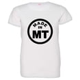 thumbnail image 1 of PleaseMeTees™ Womens From Born Made In Montana MT Logo Label HQ Tee, 1 of 1