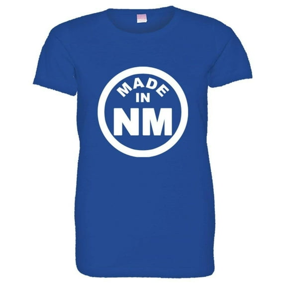 PleaseMeTees™ Womens From Born Made In New Mexico NM Logo Label HQ Tee