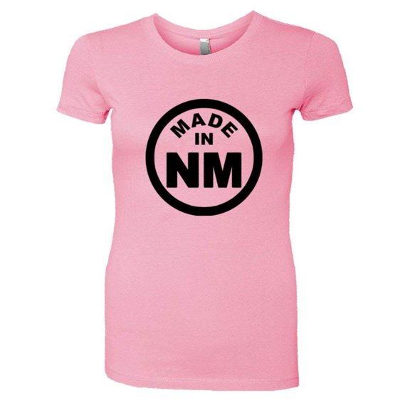PleaseMeTees™ Womens From Born Made In New Mexico NM Logo Label HQ Tee