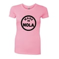 thumbnail image 1 of PleaseMeTees™ Womens From Born Made In New Orleans NOLA Logo Label HQ Tee, 1 of 1
