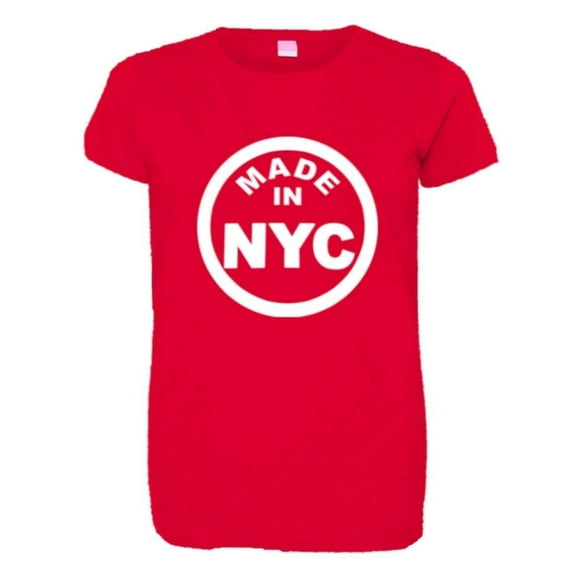 PleaseMeTees™ Womens From Born Made In New York City NY Logo Label HQ Tee