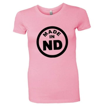 PleaseMeTees™ Womens From Born Made In North Dakota ND Logo Label HQ Tee
