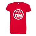 thumbnail image 1 of PleaseMeTees™ Womens From Born Made In Ohio OH State Logo Label HQ Tee, 1 of 1