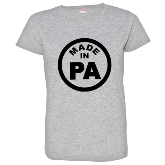 PleaseMeTees™ Womens From Born Made In Pennsylvania PA Logo Label HQ Tee