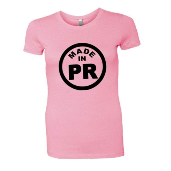 PleaseMeTees™ Womens From Born Made In Puerto Rico PR Logo Label HQ Tee
