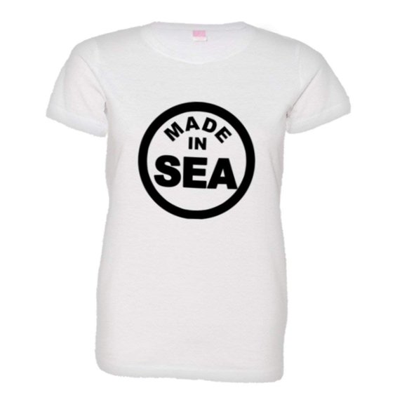 PleaseMeTees™ Womens From Born Made In Seattle WA State Logo Label Tee