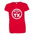 thumbnail image 1 of PleaseMeTees™ Womens From Born Made In Texas Longhorn TX Logo Label HQ Tee, 1 of 1