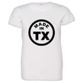 thumbnail image 1 of PleaseMeTees™ Womens From Born Made In Texas Longhorn TX Logo Label HQ Tee, 1 of 1