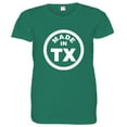 thumbnail image 1 of PleaseMeTees™ Womens From Born Made In Texas Longhorn TX Logo Label Tee, 1 of 1