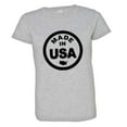 thumbnail image 1 of PleaseMeTees™ Womens From Born Made In USA United States Logo Label Tee, 1 of 1