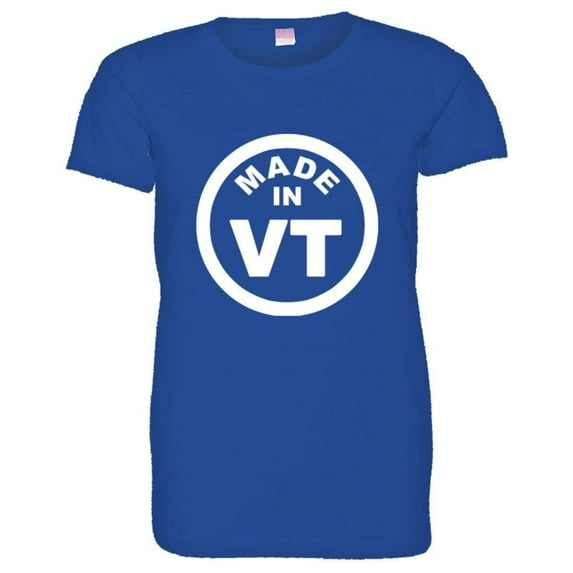 PleaseMeTees™ Womens From Born Made In Vermont VT Logo Label HQ Tee