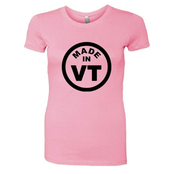 PleaseMeTees™ Womens From Born Made In Vermont VT Logo Label HQ Tee