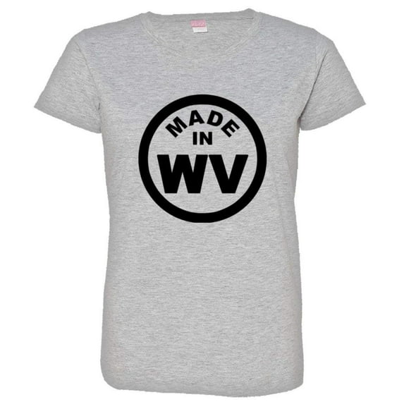 PleaseMeTees™ Womens From Born Made In West Virginia WV Logo Label HQ Tee