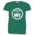 thumbnail image 1 of PleaseMeTees™ Womens From Born Made In Wisconsin WI Logo Label HQ Tee, 1 of 1