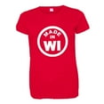 thumbnail image 1 of PleaseMeTees™ Womens From Born Made In Wisconsin WI Logo Label HQ Tee, 1 of 1