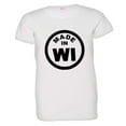thumbnail image 1 of PleaseMeTees™ Womens From Born Made In Wisconsin WI Logo Label HQ Tee, 1 of 1