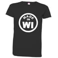 thumbnail image 1 of PleaseMeTees™ Womens From Born Made In Wisconsin WI Logo Label HQ Tee, 1 of 1