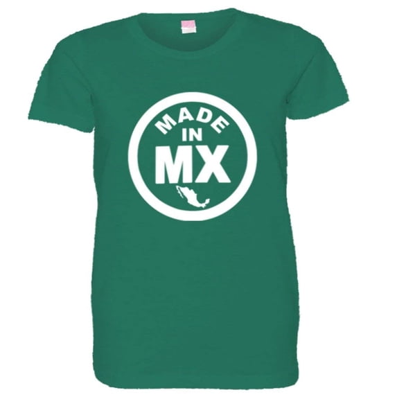 PleaseMeTees™ Womens Hecho Born Made In Mexico MX Logo Label HQ Tee