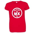 thumbnail image 1 of PleaseMeTees™ Womens Hecho Born Made In Mexico MX Logo Label HQ Tee, 1 of 1