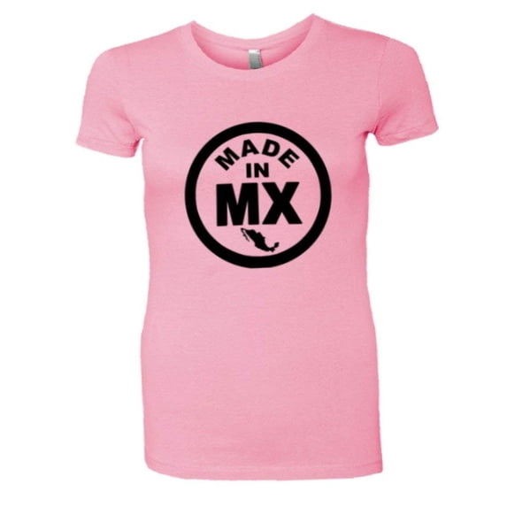 PleaseMeTees™ Womens Hecho Born Made In Mexico MX Logo Label HQ Tee