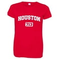 thumbnail image 1 of PleaseMeTees™ Womens Houston 713 Area Code Distressed HQ Tee, 1 of 1