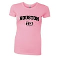 thumbnail image 1 of PleaseMeTees™ Womens Houston 713 Area Code Distressed HQ Tee, 1 of 1