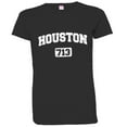 thumbnail image 1 of PleaseMeTees™ Womens Houston 713 Area Code Distressed HQ Tee, 1 of 1