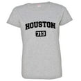 thumbnail image 1 of PleaseMeTees™ Womens Houston 713 Area Code Distressed HQ Tee, 1 of 1