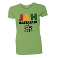 thumbnail image 1 of PleaseMeTees™ Womens Jah Mon Jamaica Rastafari Lion Ya HQ Tee, 1 of 1