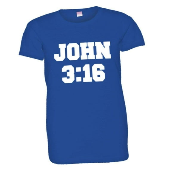 PleaseMeTees™ Womens John 3:16 Christian Bible Verse I Love Jesus 316 Tee Ryl