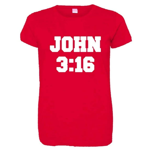 PleaseMeTees™ Womens John 3:16 Christian Bible Verse I Love Jesus 316 Tee