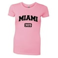 thumbnail image 1 of PleaseMeTees™ Womens Miami Florida 305 Area Code Distressed HQ Tee, 1 of 3