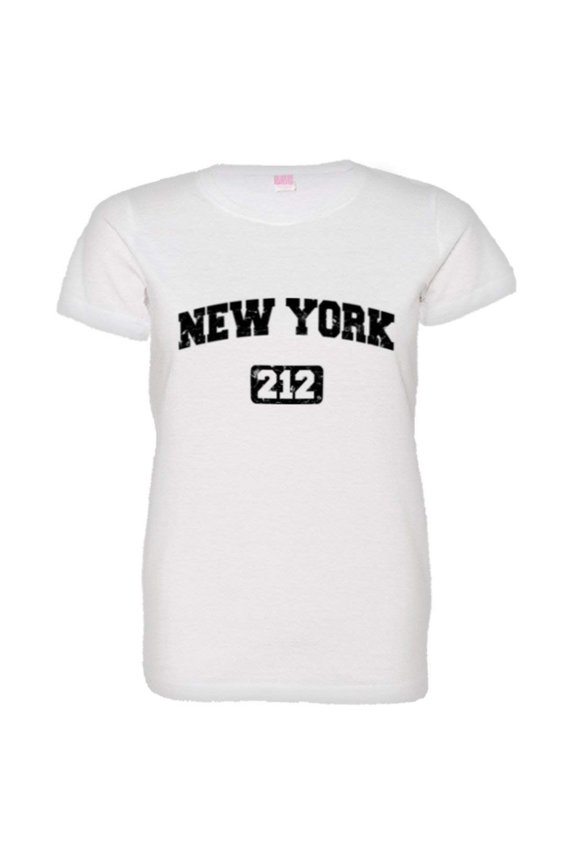 ™ Womens New York 212 Area Code I Love NY Distressed HQ Tee